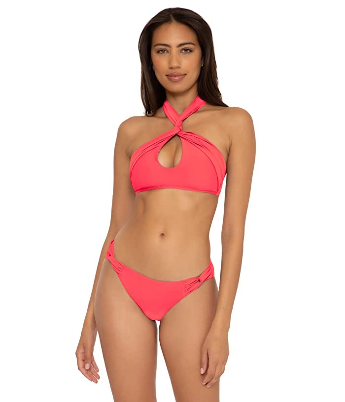 Becca by Rebecca Virtue Womens Twist Side Hipster Swim Bottom Separates