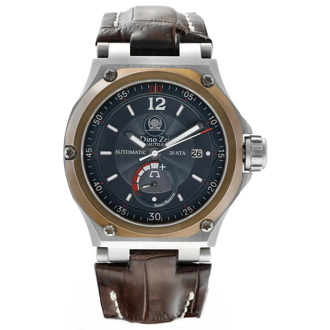Dino Zei Nautilo Limited Edition 11007 Steel Leather Automatic Men's Watch