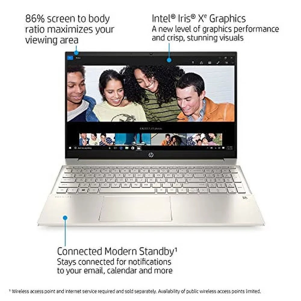 HP Pavilion 15-EG00 Computer 2021 New, 15.6" FHD IPS Touchscreen, Microprocessor i7-1165G7 4-Core, Iris Xe Graphics, 64GB DDR4, 2TB SSD, Backlit Keyboard, Wi-Fi 6, Card Reader, Win10 Pro, COU 32GB USB