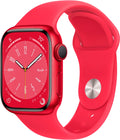 Renewed Apple Watch Gen 8 Series 8 41mm (PRODUCT)RED Aluminum - (PRODUCT)RED Sport Band MNUG3LL/A (Refurbished)