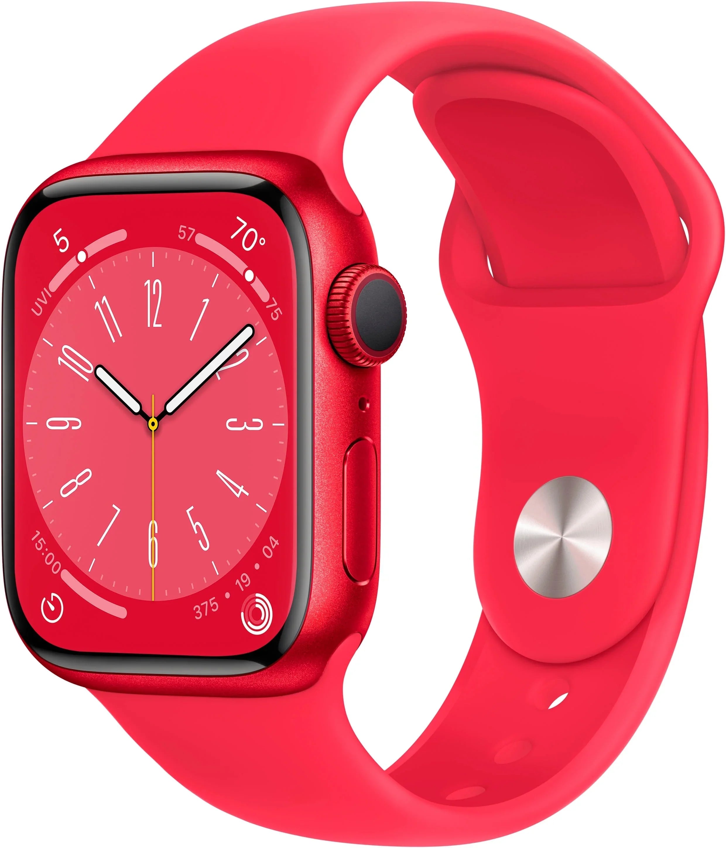 Renewed Apple Watch Gen 8 Series 8 41mm (PRODUCT)RED Aluminum - (PRODUCT)RED Sport Band MNUG3LL/A (Refurbished)