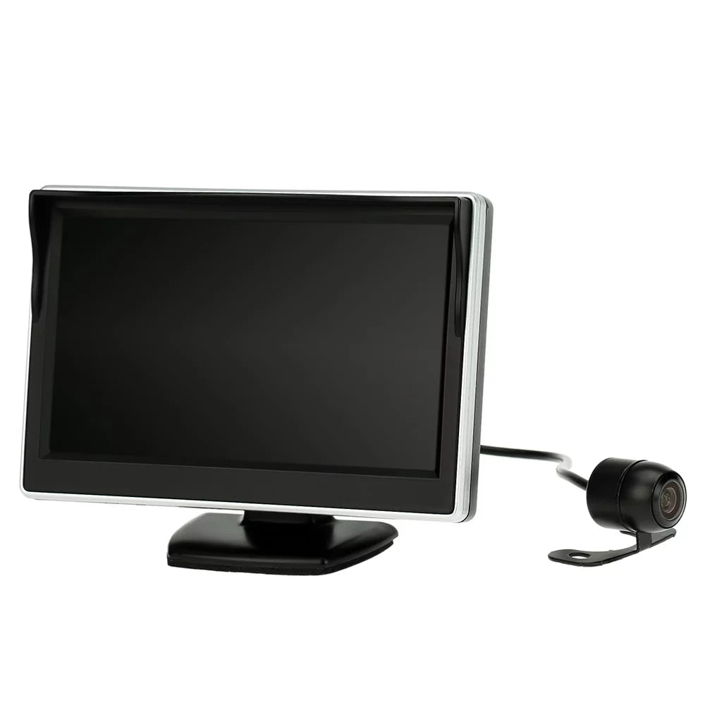 Tomshoo 5 Inch TFT LCD Screen Monitor Car Rear View Backup Reverse System + Parking Camera, Clear Image, Easy Installation, Ideal for Cars and Trucks