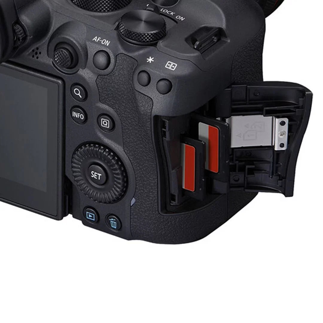 Canon EOS R6 Mark II Mirrorless Camera (Body) with 2 Pack SanDisk 32GB Memory Card + Case + ZeeTech Accessory Bundle