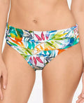 LAUREN RALPH LAUREN Tropical Caribbean Wide Banded Shirred Hipster Bottoms Multicolored 8