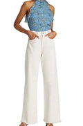 Veronica Beard Women's Blue Dali Sleeveless Ruffle Top, 2