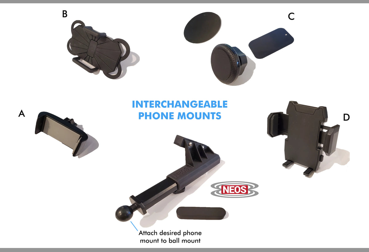 NEOS Magnetic Vehicle Phone Holder (Mount Version D) Best and Reliable Windshield Universal Car and Boat Mount for iPhone, Samsung, Moto, Huawei, Nokia, LG, Smartphones