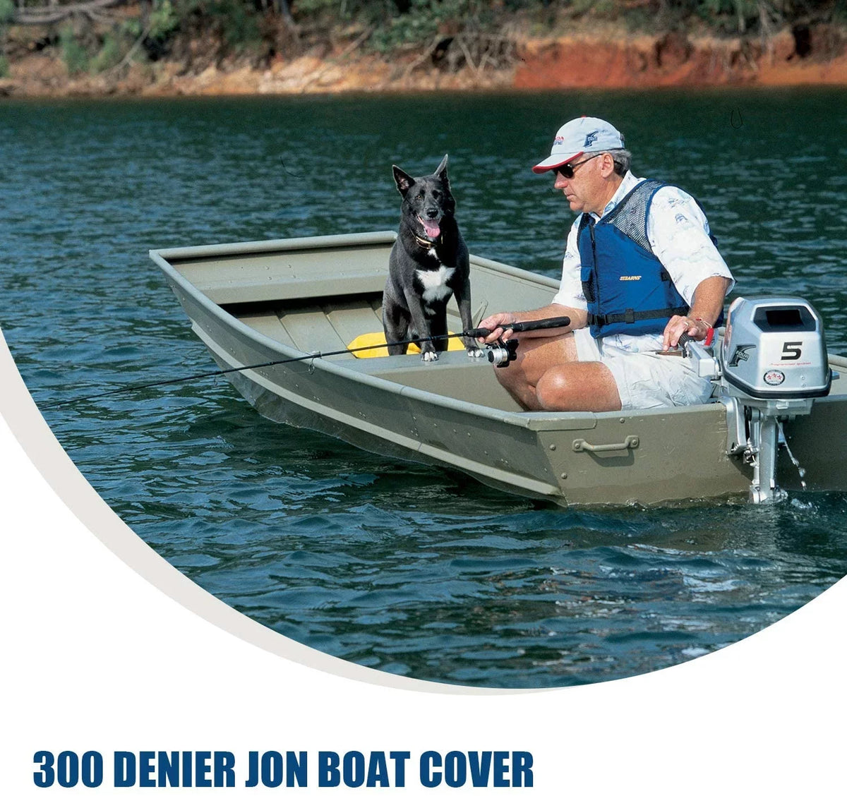 Goodsmann Jon Boat Covers Silvery Gray Water Resistant Trailerable 9921-0152-21( A, 12' L, 56"W )