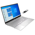 2021 HP Pavilion 15.6inch FHD Touchscreen Computer 11th Gen 4-Core Chipset i5-1135G7 32GB DDR4 1TB NVMe SSD Iris Xe Graphics HDMI Webcam Keyboard Windows 10 Pro w/ RATZK USB Natural Silver 15-EG0053CL