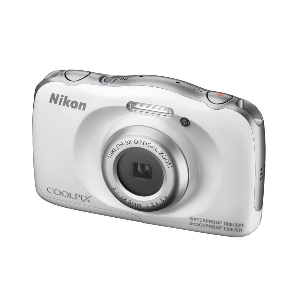 Nikon COOLPIX S33 13.2MP Waterproof Shockproof Freezeproof White Digital Camera