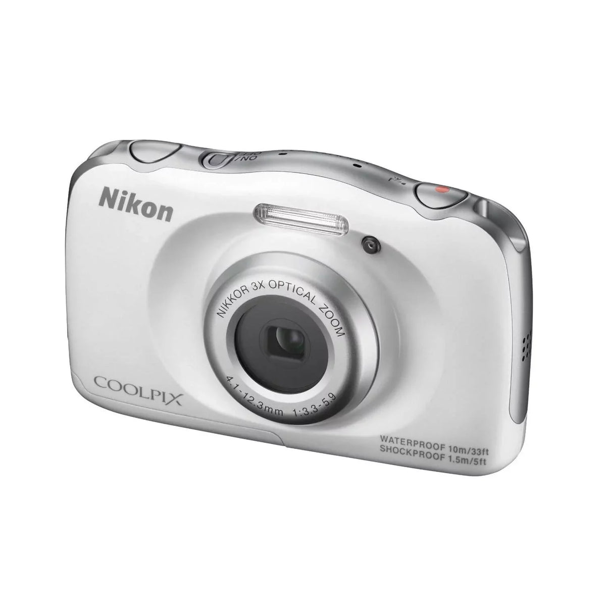 Nikon COOLPIX S33 13.2MP Waterproof Shockproof Freezeproof White Digital Camera