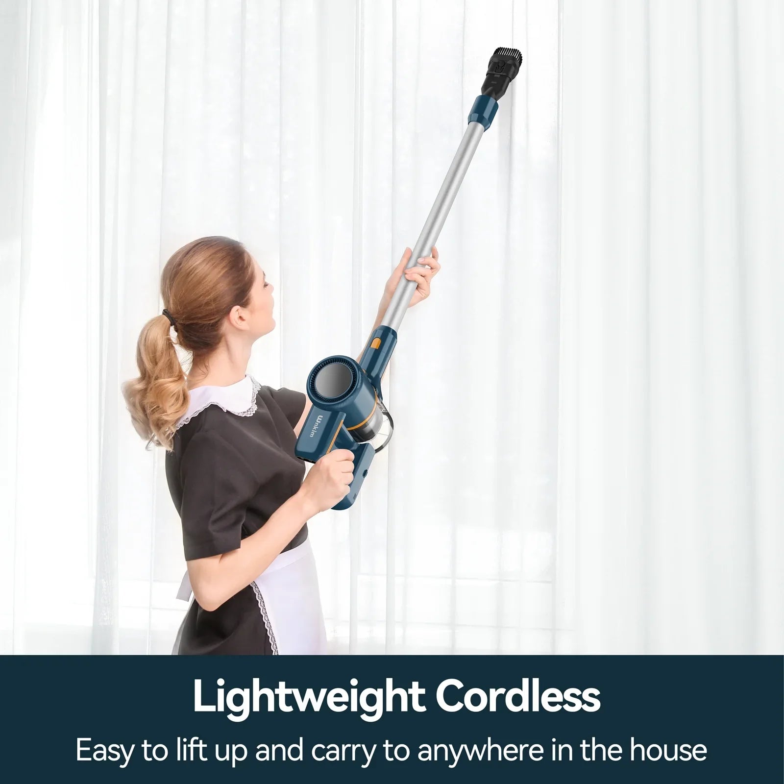 Wnkim Cordless Vacuum Cleaner, 6-in-1 Stick Vacuum with 2200 mAh Battery, Powerful Lightweight Vacuum Cleaner up to 35 Mins Runtime, for Home Hard Floor Carpet Pet Hair, M5
