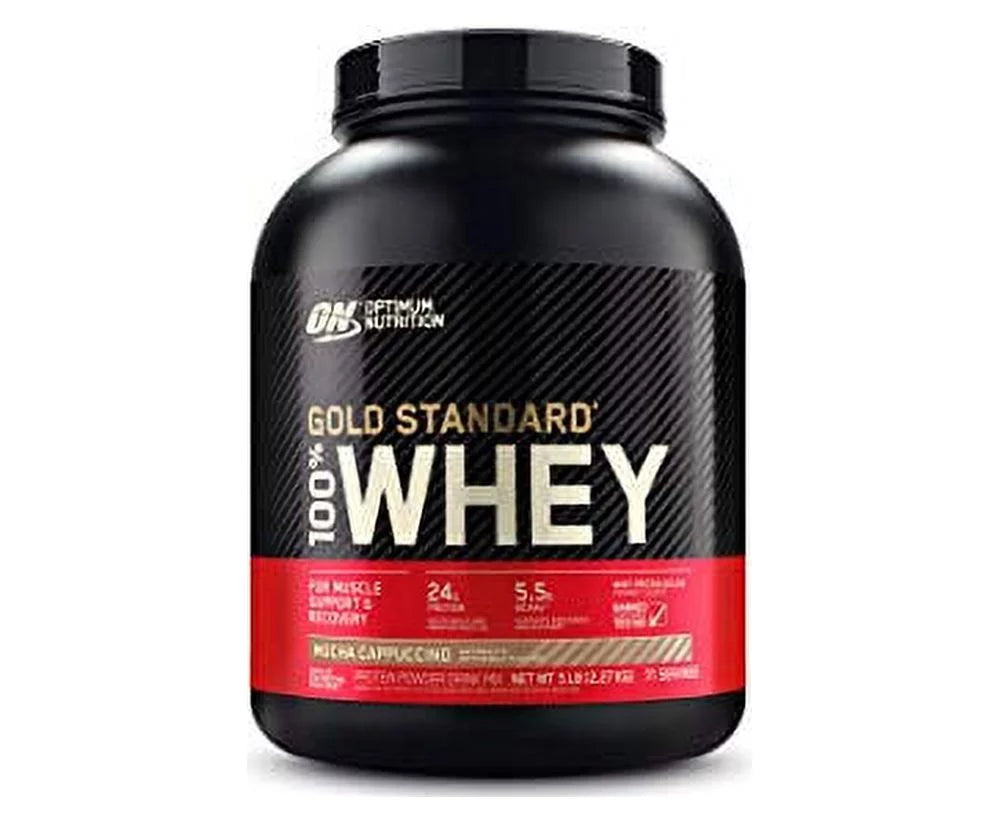 Optimum Nutrition Gold Standard 100% Protein Powder(Packaging May Vary), Whey, Mocha Cappuccino, 5 Pound , 80 Oz