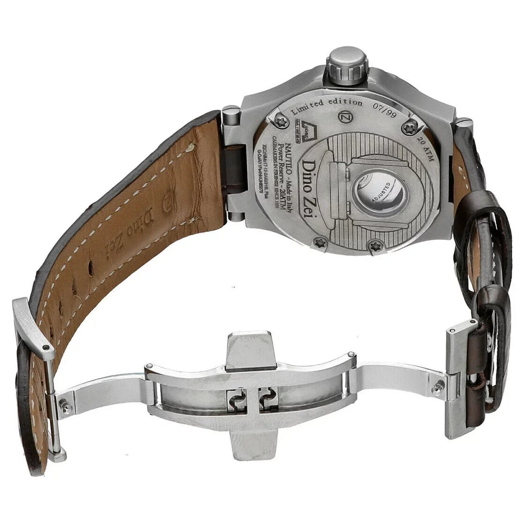 Dino Zei Nautilo Limited Edition 11007 Steel Leather Automatic Men's Watch