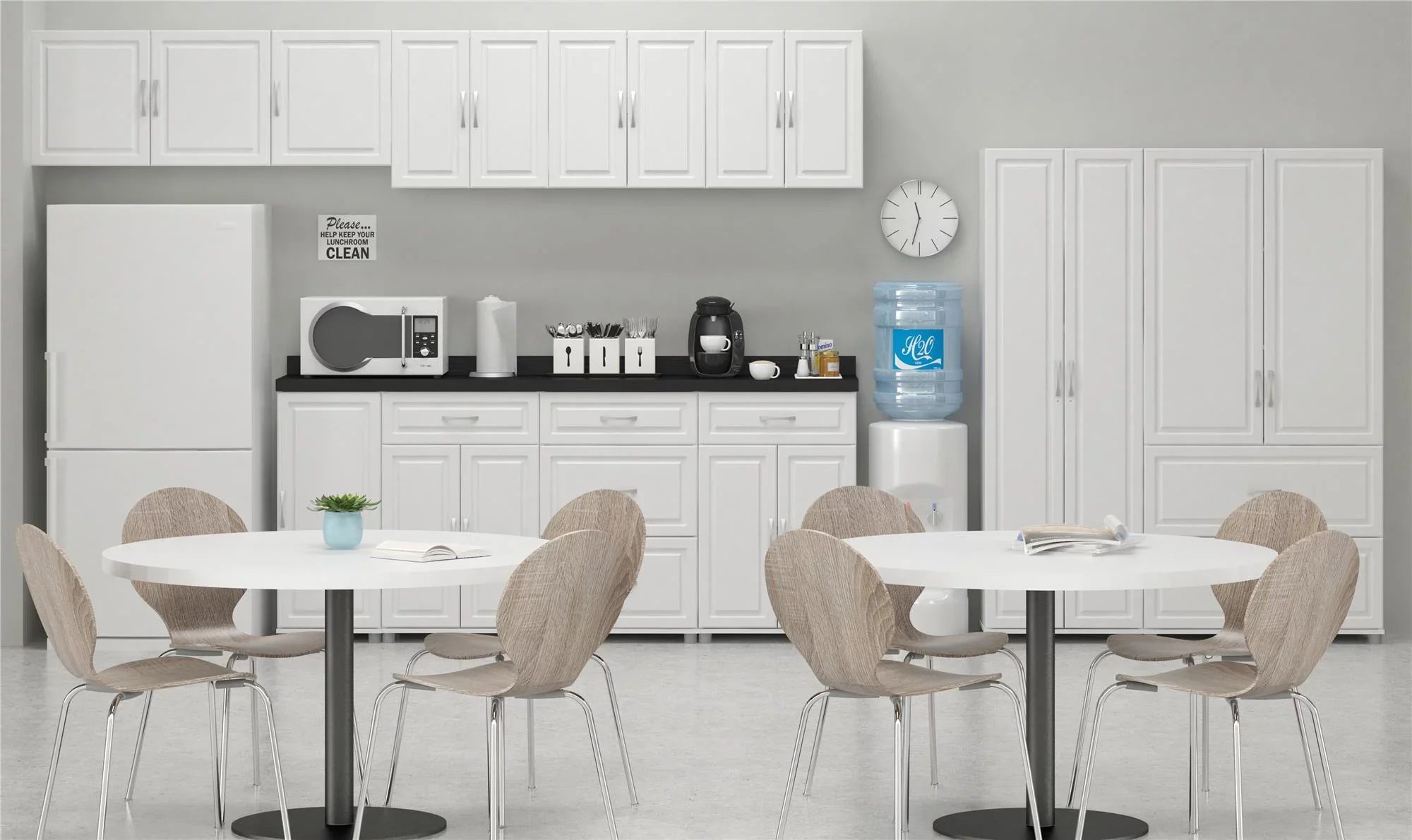 Systembuild Evolution Kendall 24" 3 Drawer Base Garage Storage Cabinet, White