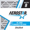 Aerostar 20x20x4 MERV  8, Pleated Air Filter, 20 x 20 x 4, Box of 3, Made in the USA