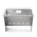 Radirus Stainless Steel Wood Burning Stove, Portable Folding Camping Cooking Stove with Grill Plate, Perfect for Outdoor BBQs and Cooking