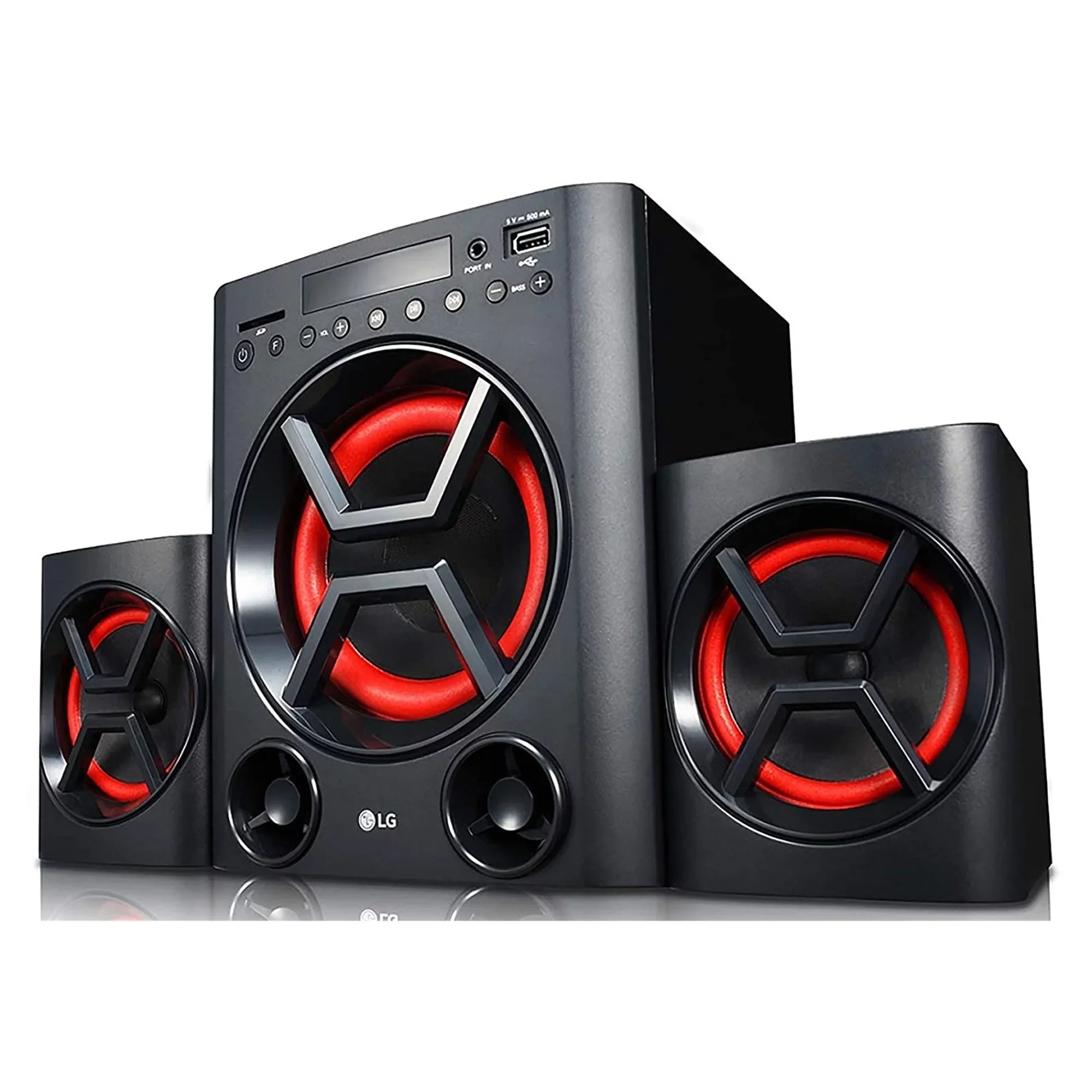 LG XBOOM LK72B 40W 2.1 Channel Bluetooth Home Theatre System, Black/Red (Used - Good)