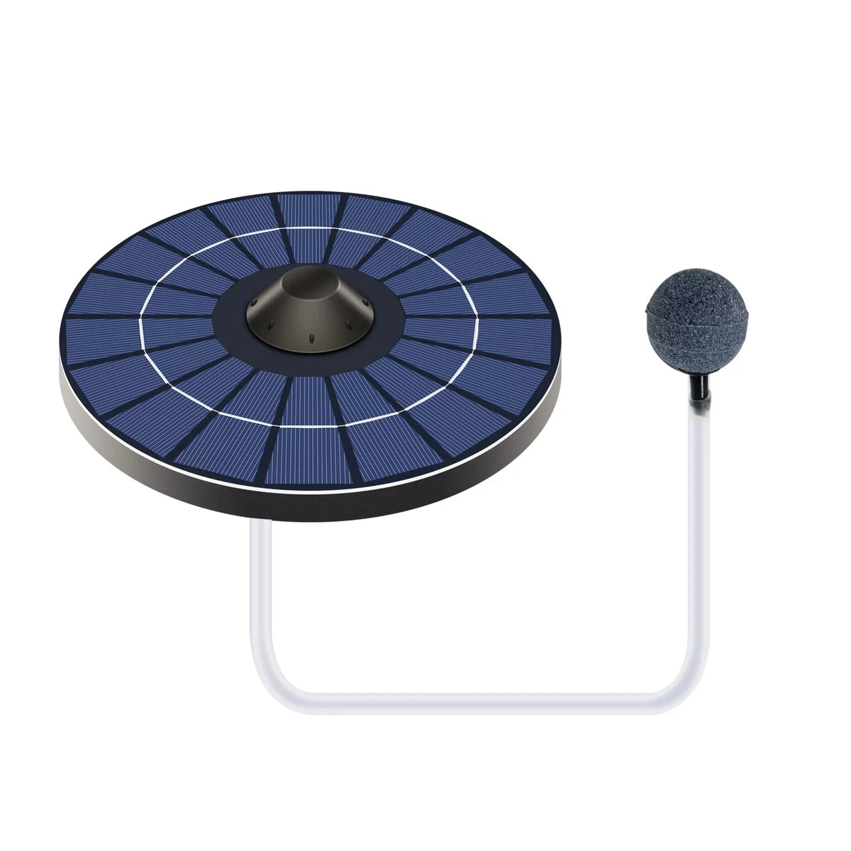 Solar Pond Aerator Pump With Air Hose and Bubble Stone Pond Aerator Fish  Oxygenator for Birdbath Fountain Small Pond Circulation