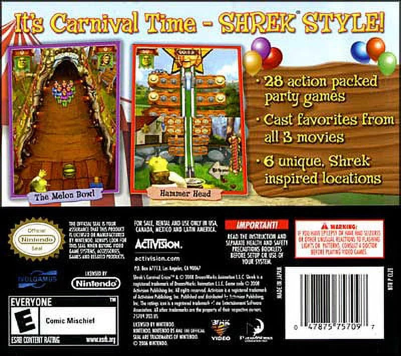 SHREKS CARNIVAL CRAZE NLA NDS ACTION