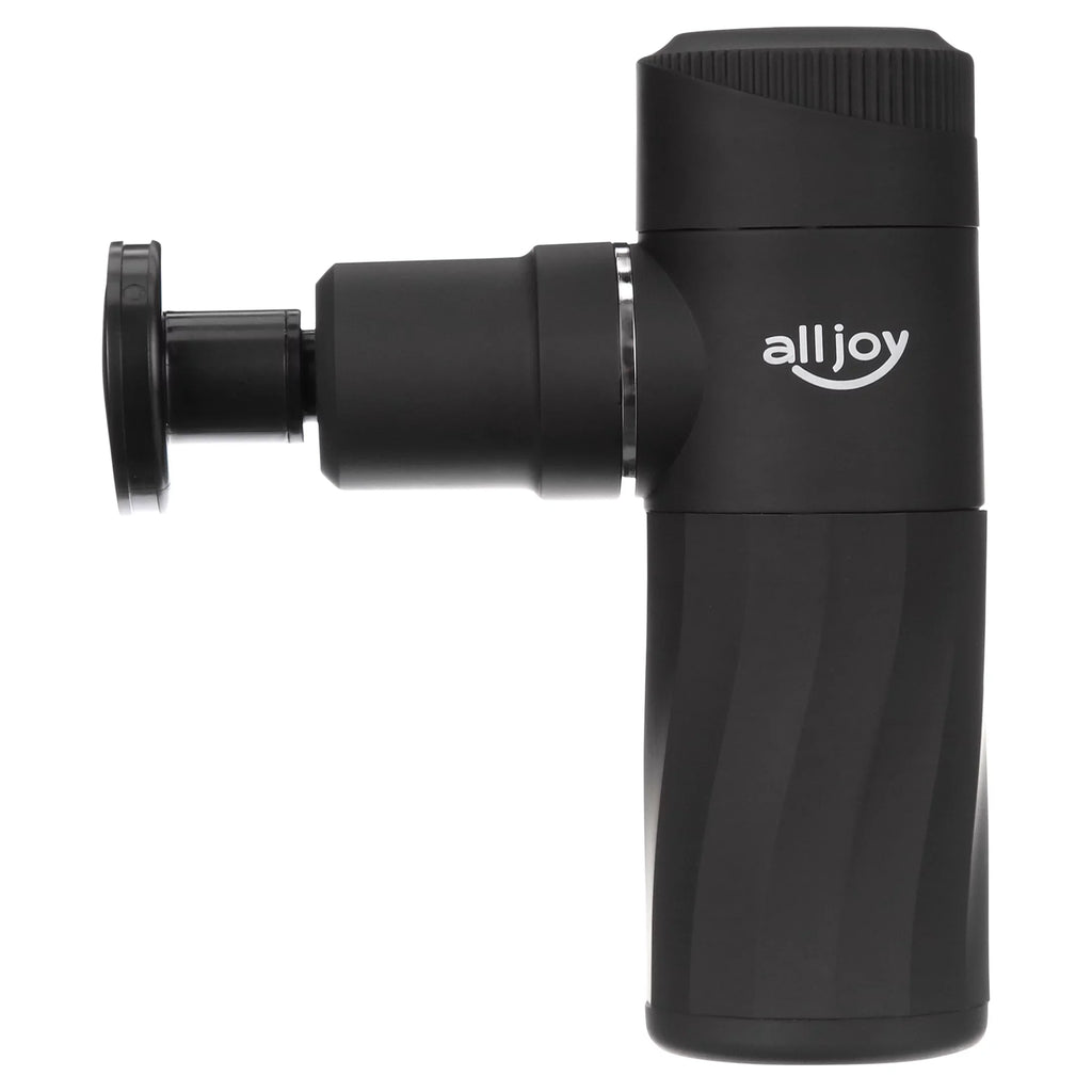 ALLJOY Mini Massage Gun Deep Tissue, Powerful Percussion Muscle Massager Gun with 4 Attachments, 4 Speed Settings, Compact Sports Handheld Massager for Muscles Neck Back Arms