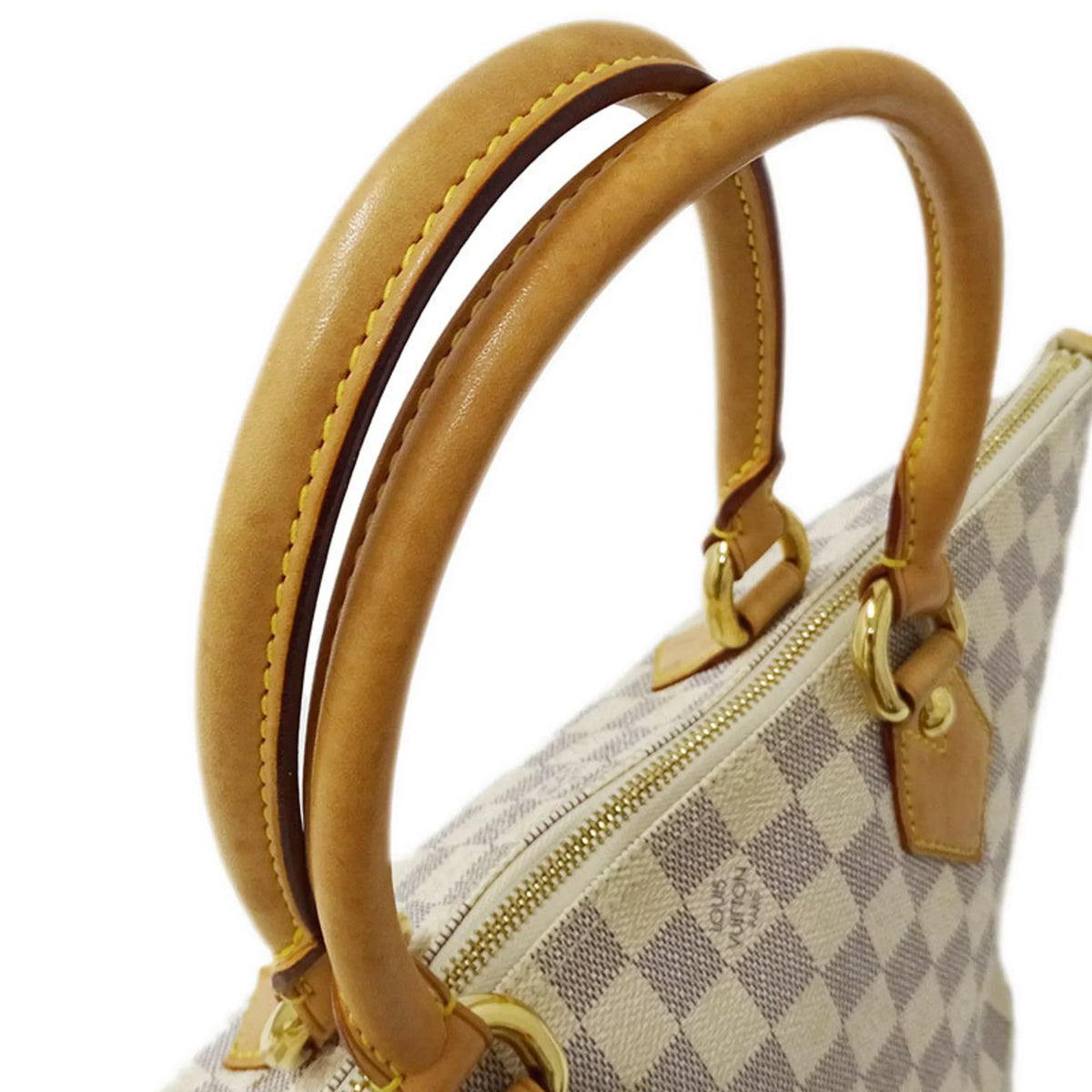 Authenticated Used Louis Vuitton LOUIS VUITTON Bag Damier Azul Ladies Tote Handbag Saleya PM N51186 White Gray