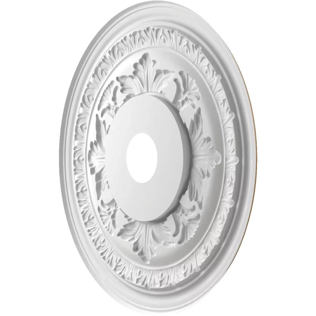 Ekena Millwork 22"OD x 3 1/2"ID x 1"P Baltimore Thermoformed PVC Ceiling Medallion (Fits Canopies up to 7 3/4"), Metallic Gold Rush