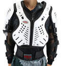Perrini White CE Approved Full Body Armor Motorcycle Jacket Spine Protection - M