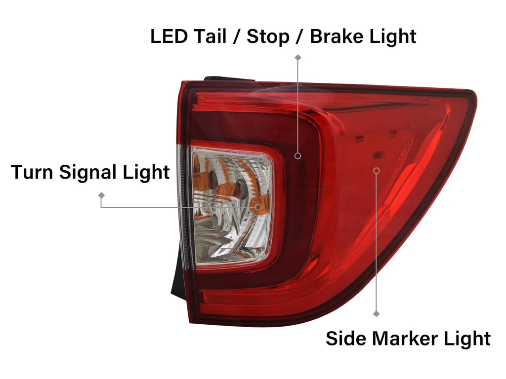 APA Replacement for Outer Tail Light 2019 2020 2021 2022 Pilot with Bulb Passenger Right Side 33500TG7A11 HO2805120