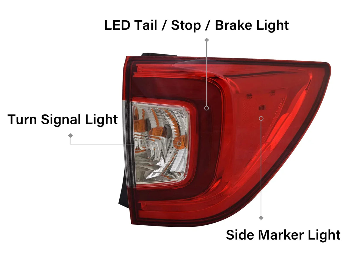 APA Replacement for Outer Tail Light 2019 2020 2021 2022 Pilot with Bulb Passenger Right Side 33500TG7A11 HO2805120