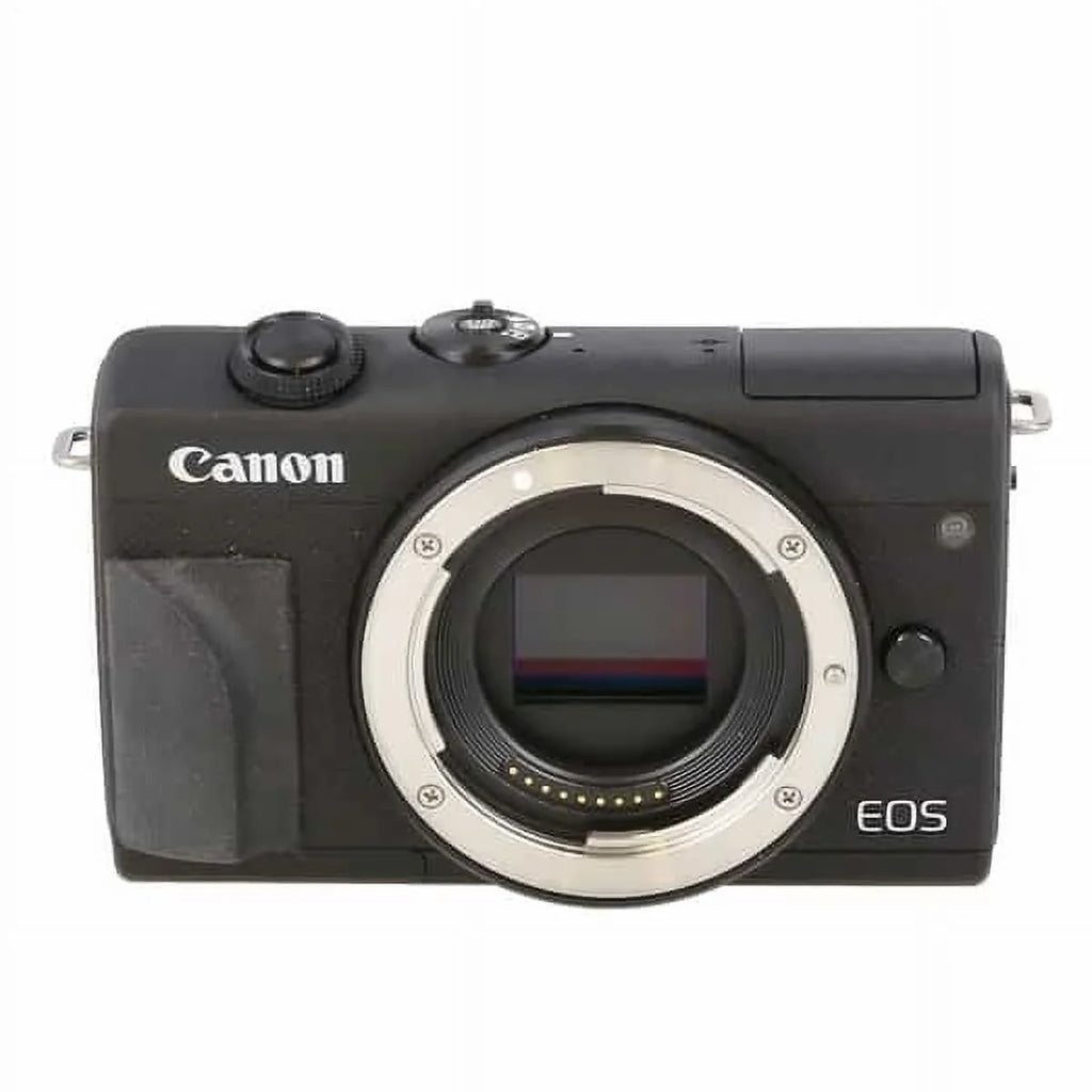Canon EOS M200 DSLR Camera (Body Only) + Canon 32GB Class 10 Memory Card + Canon EOS Shoulder Bag 100ES + Card Reader + Lens Cap Holder - International Version