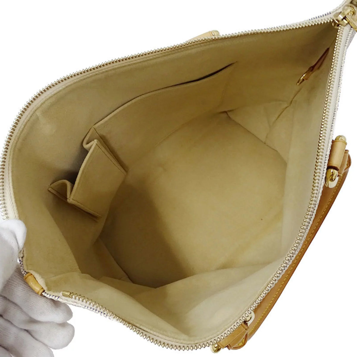 Authenticated Used Louis Vuitton LOUIS VUITTON Bag Damier Azul Ladies Tote Handbag Saleya PM N51186 White Gray