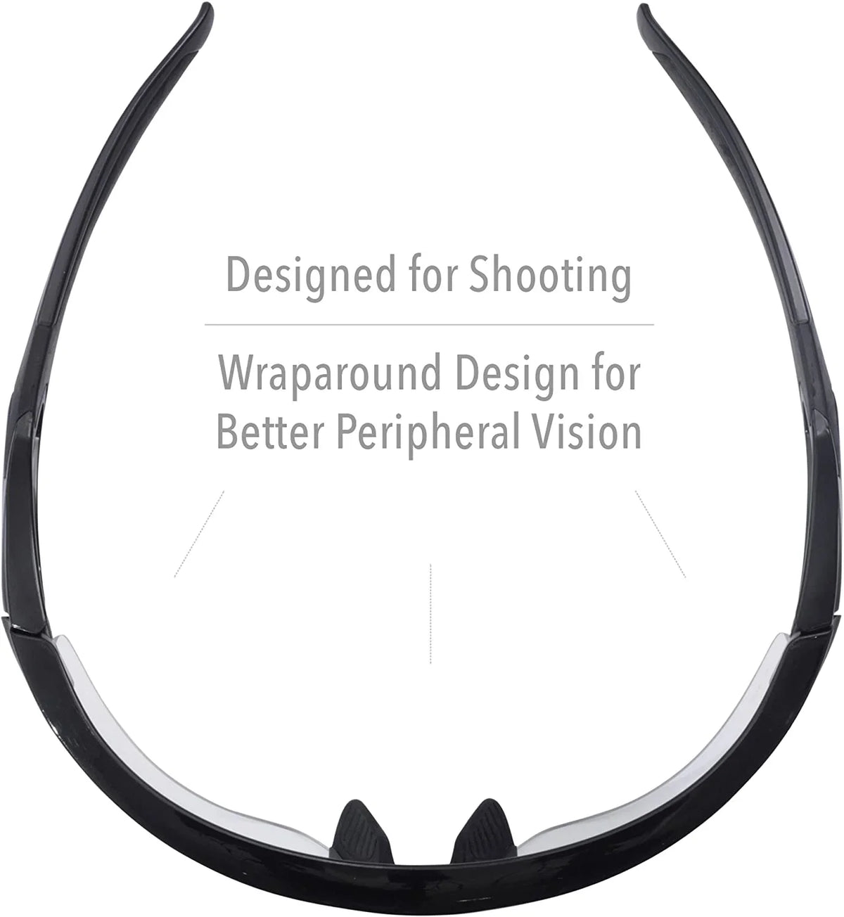 Howard Leight by Honeywell Uvex Acadia Shooting Glasses with Uvextreme Plus Anti-Fog Lens Coating, Clear Lens (R-02214)