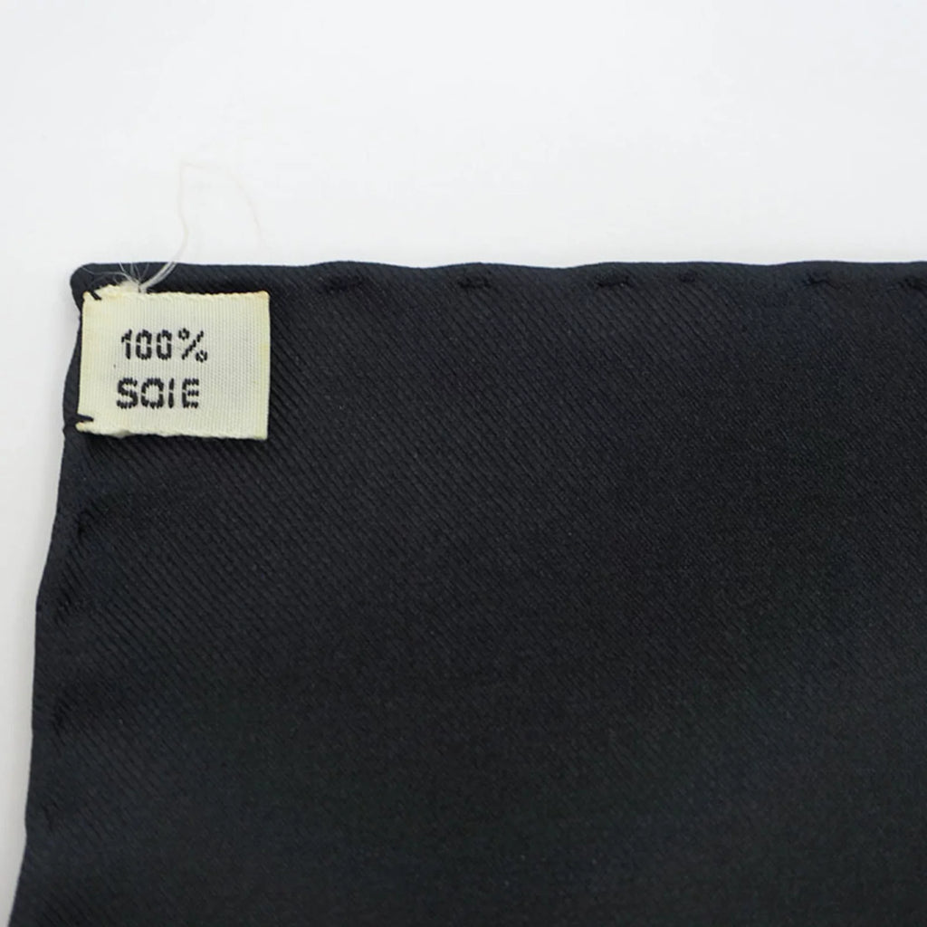 Pre-Owned HERMES Hermes Carre 90 Eperon d'or Golden Spur Pellier Black x Yellow H.d'ORiGNY Scarf Muffler (Good)
