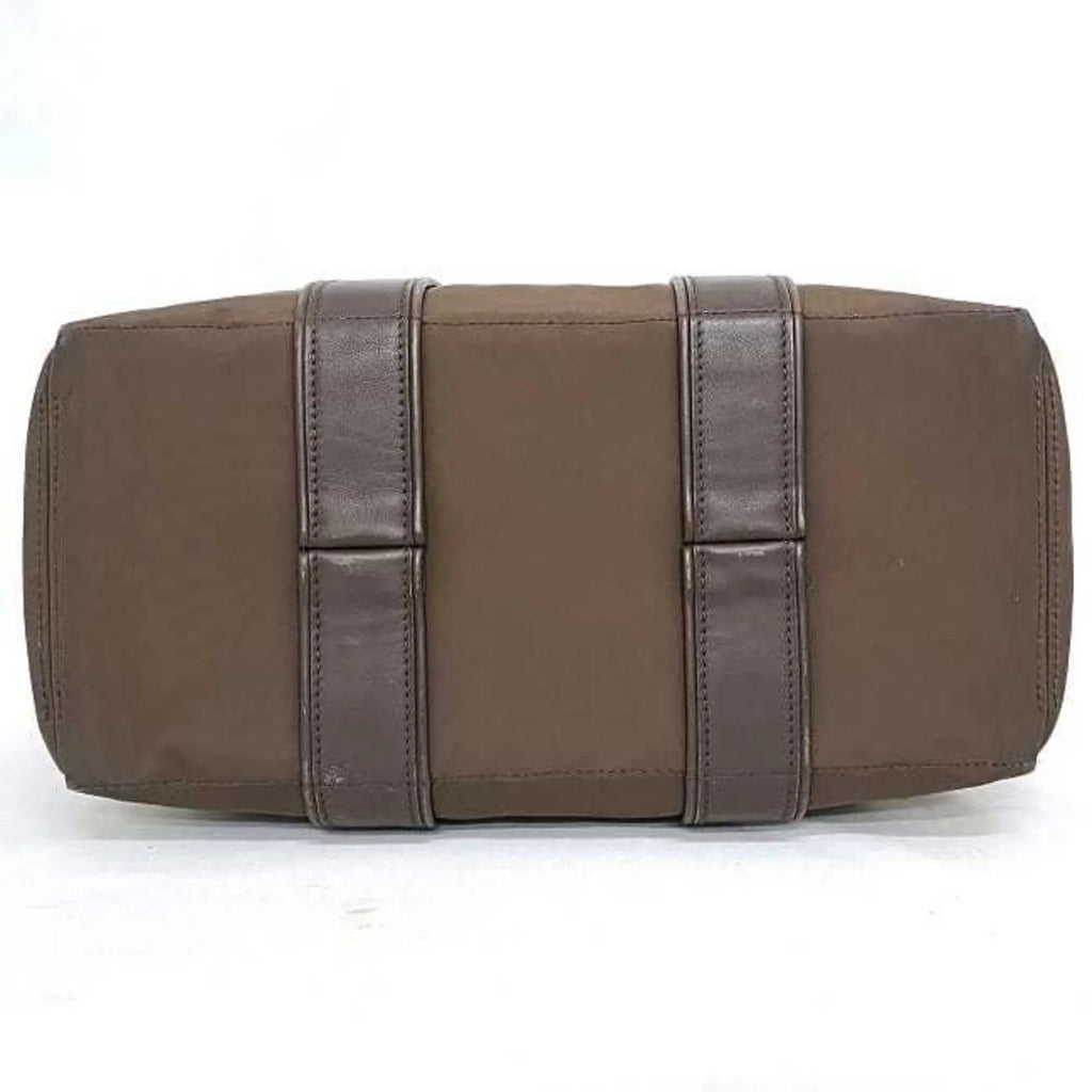 Pre-Owned Hermes Tote Bag Acapulco PM Brown Silver Handbag Nylon Leather HERMES Women's (Fair)