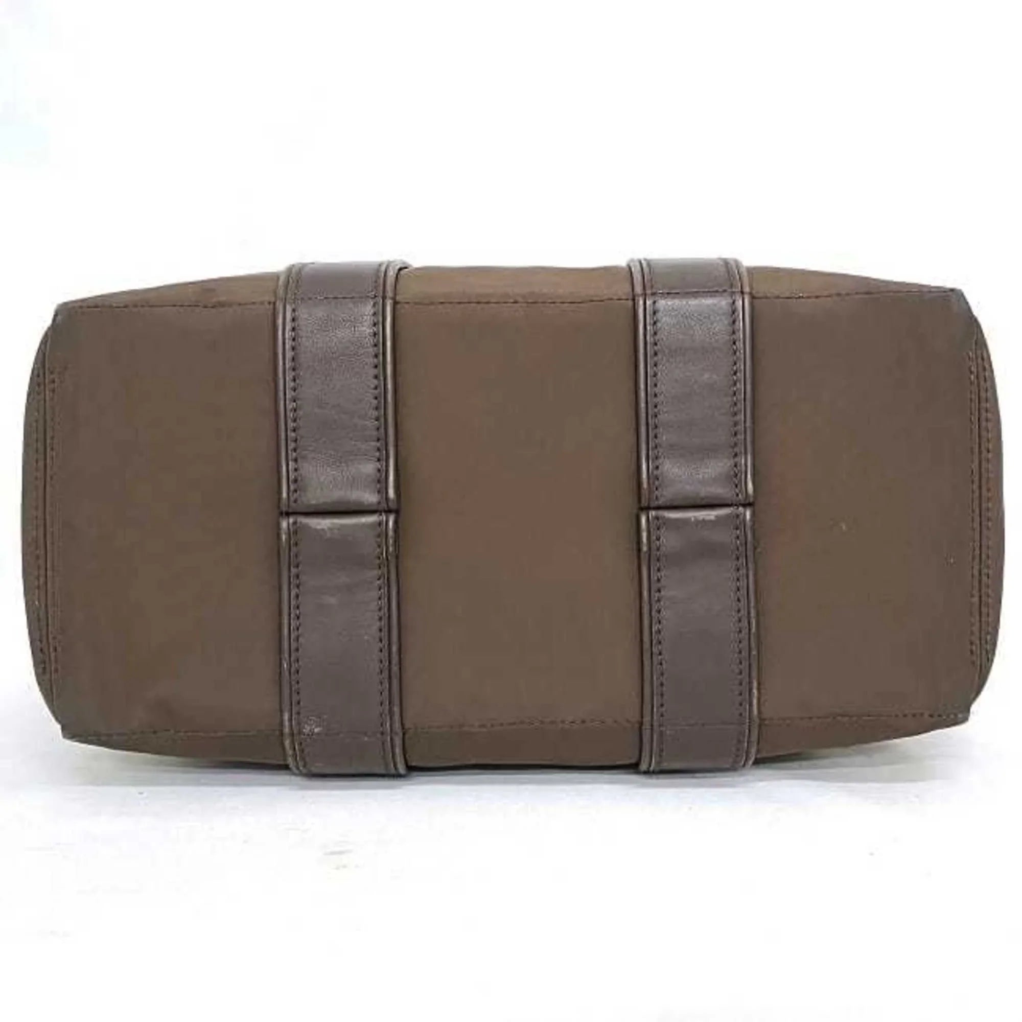 Pre-Owned Hermes Tote Bag Acapulco PM Brown Silver Handbag Nylon Leather HERMES Women's (Fair)