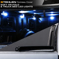Stehlen 733469490432 Soft Tri-Fold Tonneau Cover with Truck Bed LED Lights For Ram 1500 2009-2018 / Classic 2019-2022 5.7 Feet ( 68.4" ) Short Bed