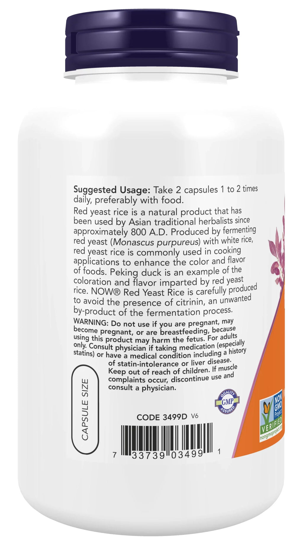 NOW Supplements, Red Yeast Rice 600 mg, Made with Organic Red Yeast Rice, 240 Veg Capsules