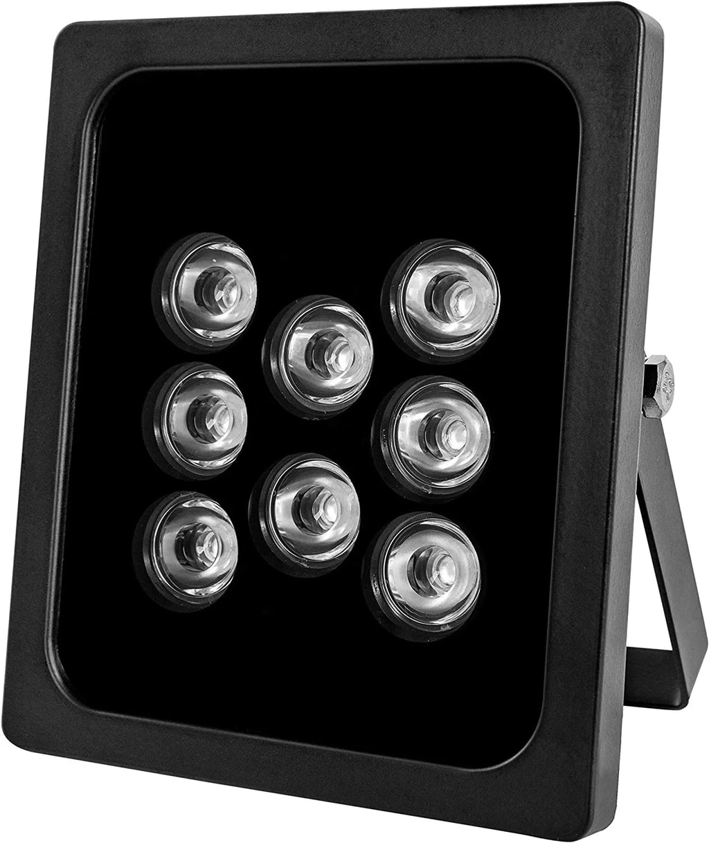 3 PCS IR Illuminator 90 Degree Wide Angle 8-LEDs IR Infrared Light for Security Cameras, Waterproof Outdoor IR Light for CCTV IP Camera
