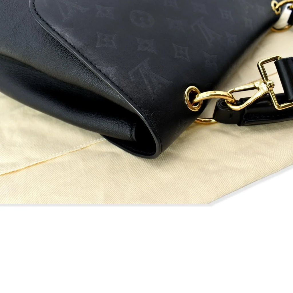 Pre-owned LOUIS VUITTON Very One Handle Monogram Leather Shoulder Bag Black