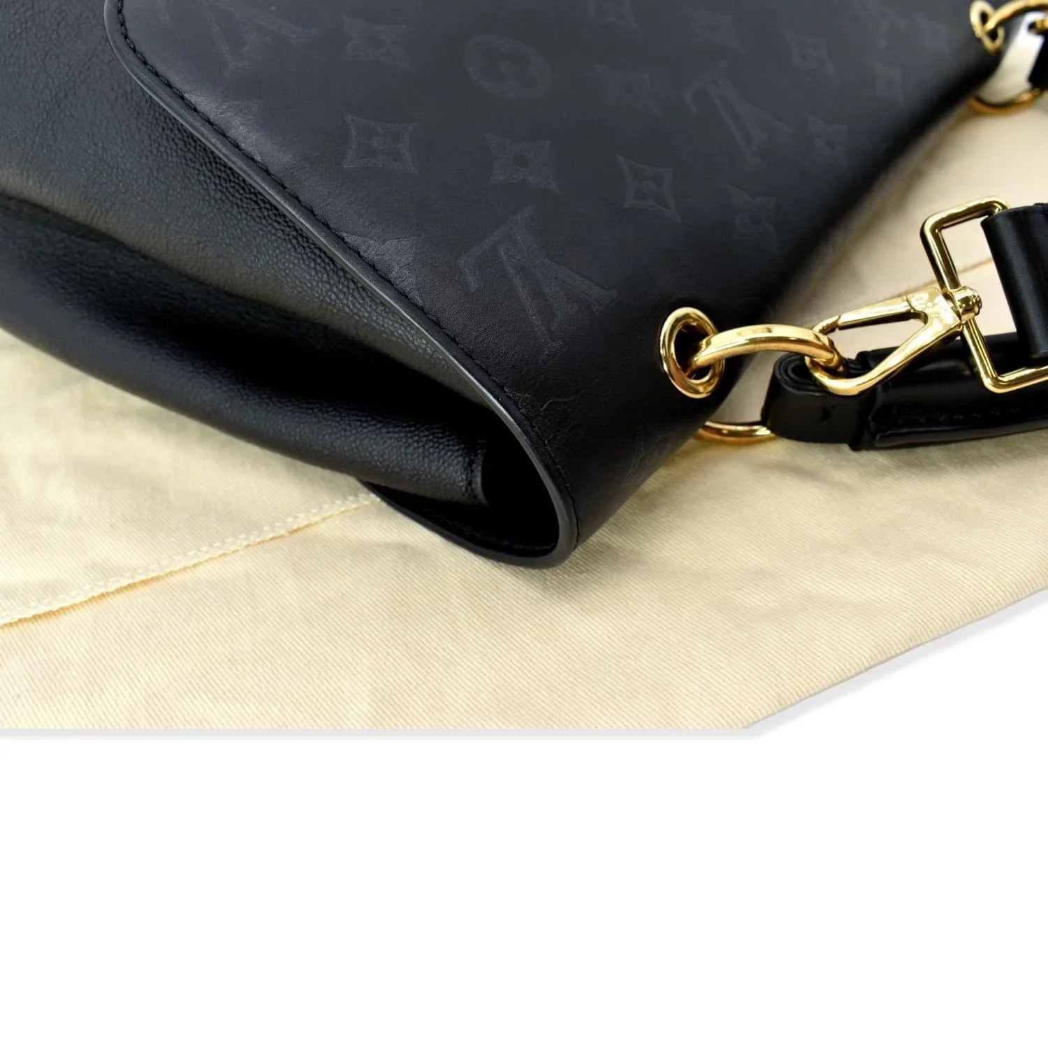 Pre-owned LOUIS VUITTON Very One Handle Monogram Leather Shoulder Bag Black