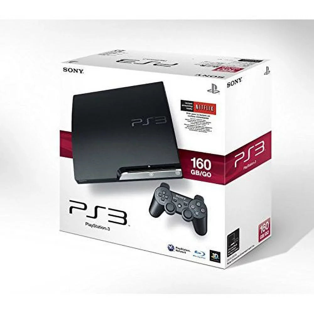 Renewed Sony PlayStation PS3 Slim 160GB Console (Refurbished)