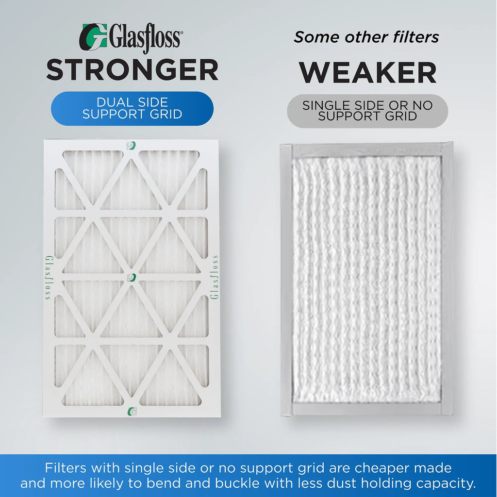 Glasfloss ZL 16x25x1 MERV 10 Pleated AC Furnace Air Filters. Box of 4. Exact Size: 15-1/2 x 24-1/2 x 7/8