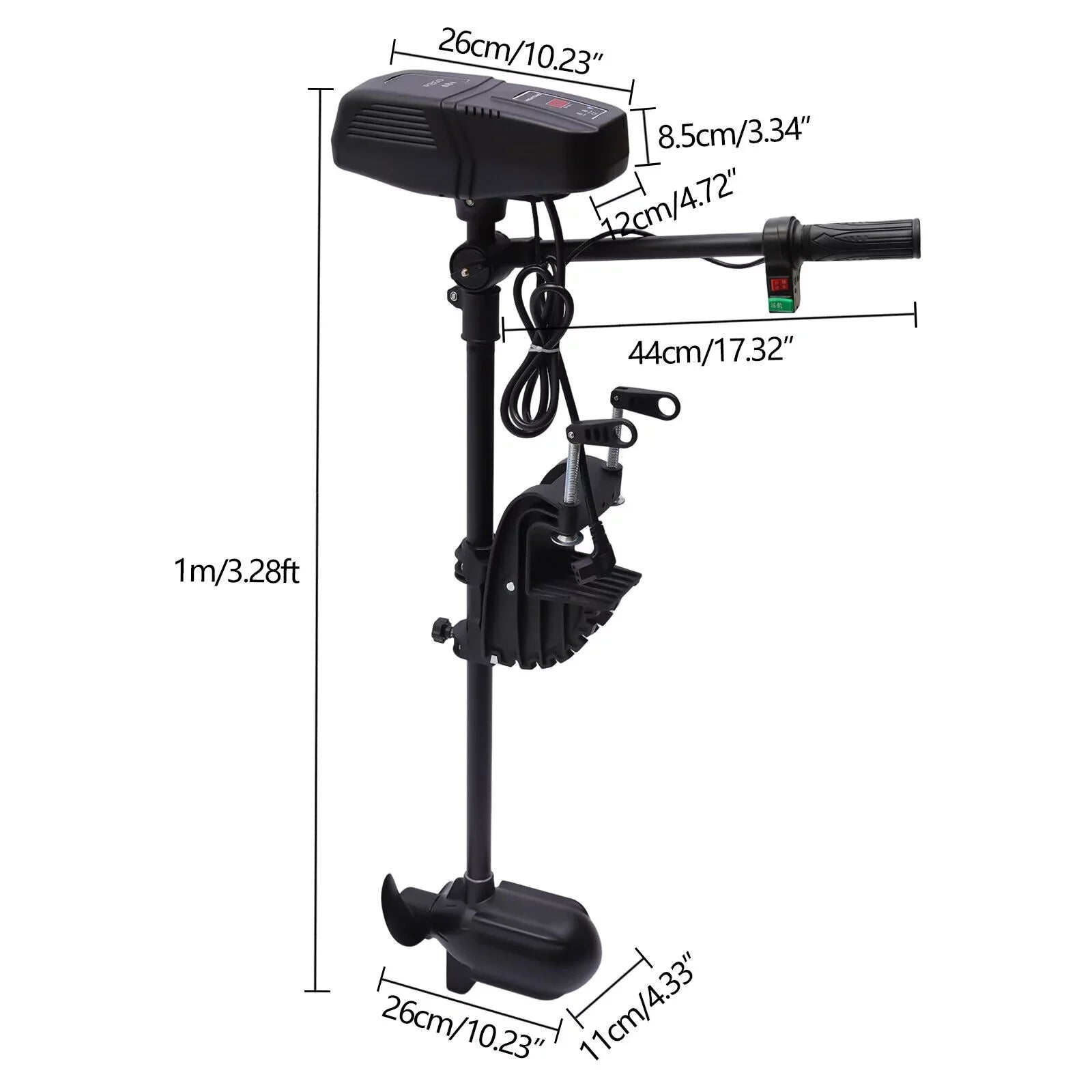 260lbs 48V Heavy Duty Electric Outboard Motor Fishing Boat Engine Trolling Motor
