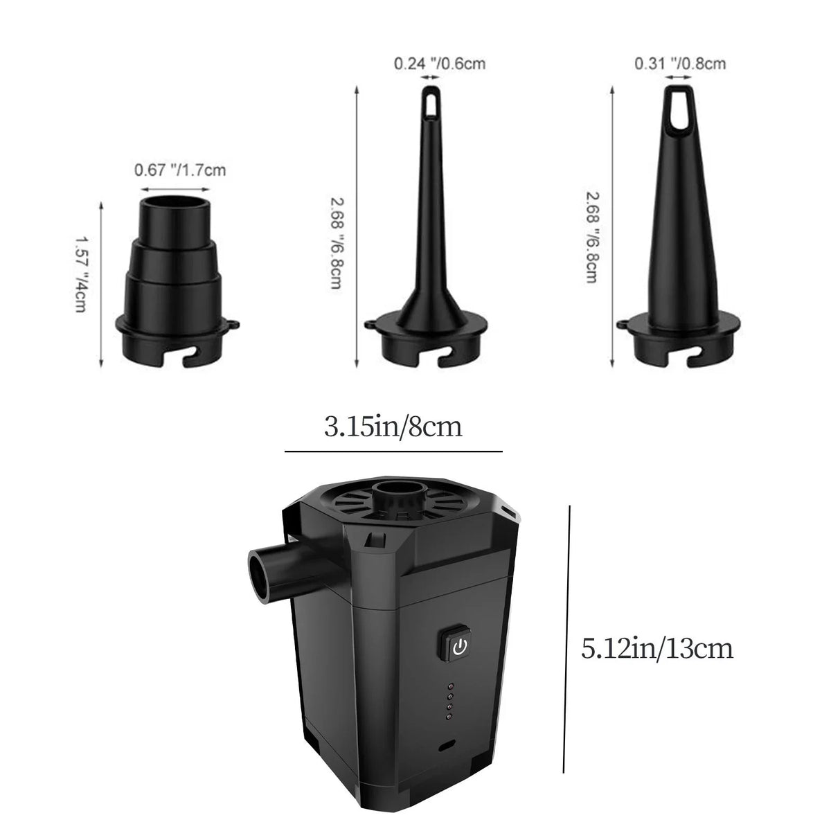 Portable Electric Air Pump Inflator Air Pump Blower  Air Pump for Air Mattresses Inflatable Sofa Air Bed