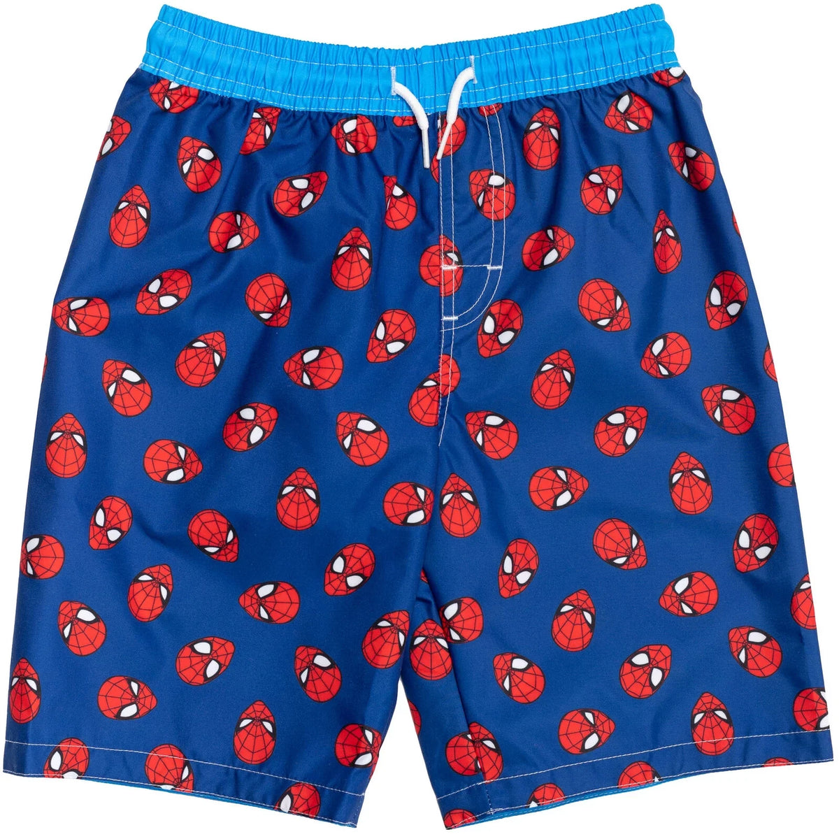 Marvel Avengers Spider-Man Little Boys Rash Guard Swim Trunks and Cap 3 Piece Swimsuit Set Toddler to Big Kid