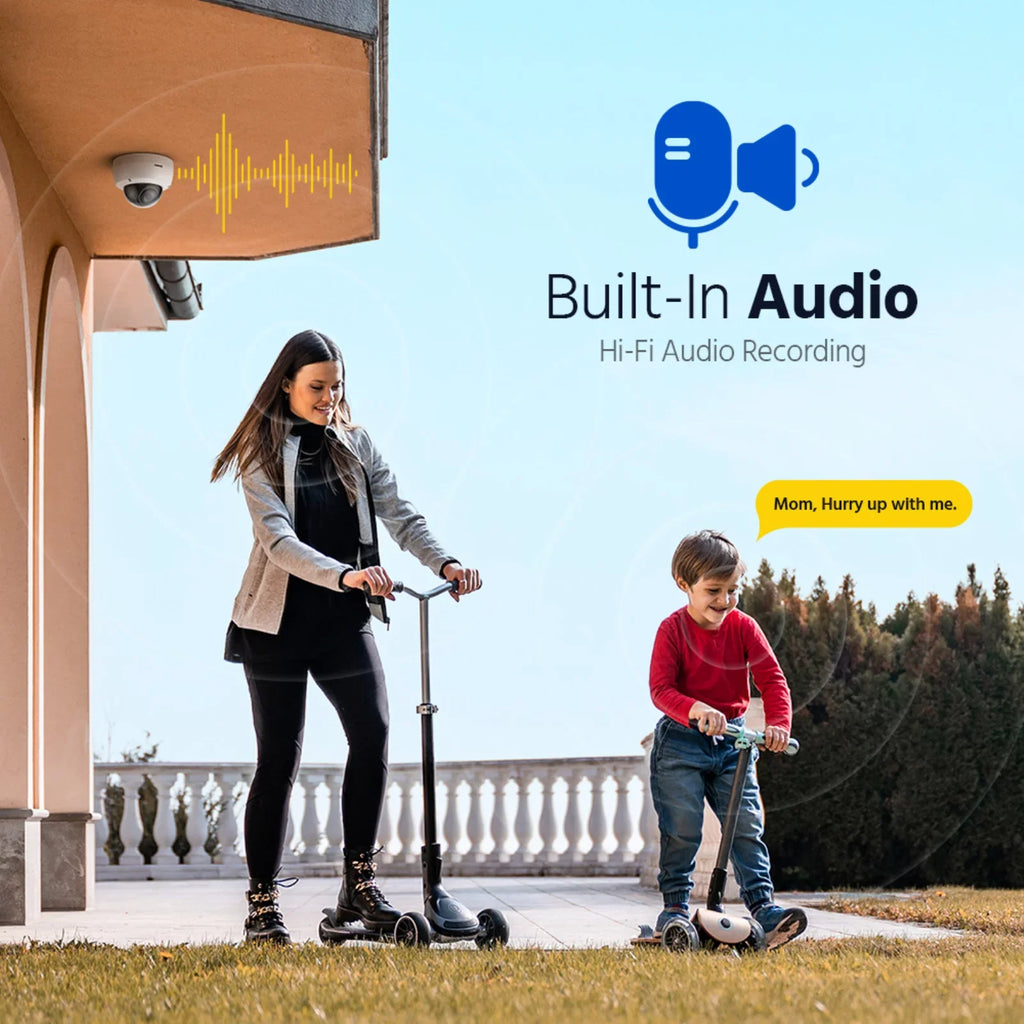 ANNKE 4Pcs Dome 8MP 4K Ultra HD PoE ONVIF IP Security Camera with H.265+ IP67 Weatherproof IK10 Vandal-Proof Audio Recording Supports 256 GB TF Card Remote Access Motion Alerts