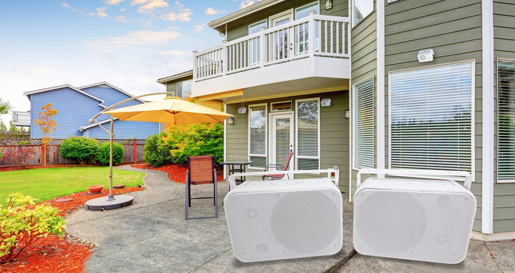 2) Rockville HP65S-8 6.5" Outdoor Patio Backyard Garden Speakers+Swivel Brackets