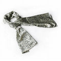 Blancho  Ivory Leopard Animal Print Elegant Exquisitely Soft Silk Scarf/Wrap/Shawl - Large