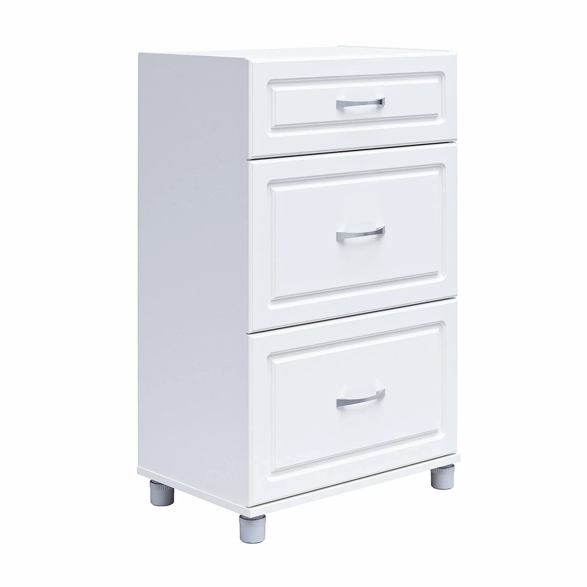 Systembuild Evolution Kendall 24" 3 Drawer Base Garage Storage Cabinet, White