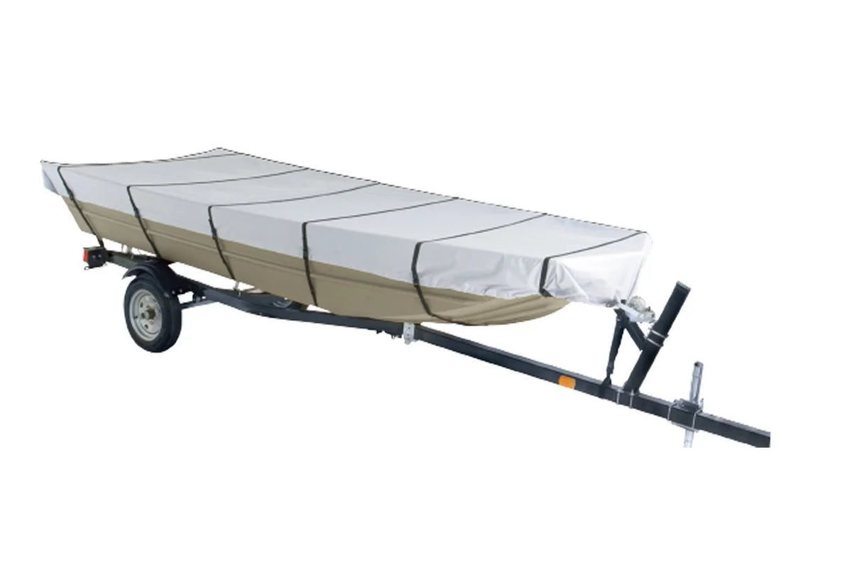 Goodsmann Jon Boat Covers Silvery Gray Water Resistant Trailerable 9921-0152-21( A, 12' L, 56"W )